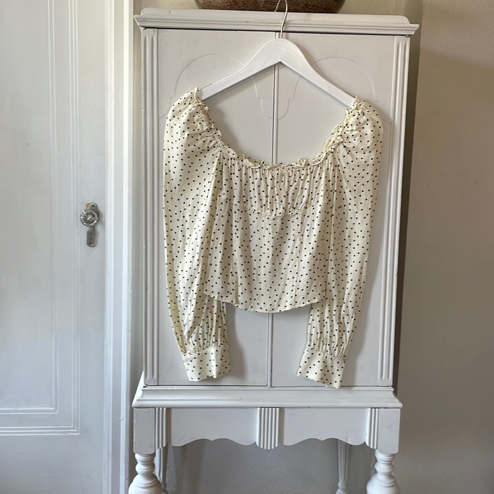 Reformation fitted long sleeve top